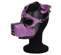 Playful Pup Hood - Mask in black and purple