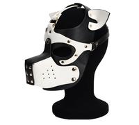 Playful Pup Hood - Mask in black and white