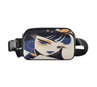 Playful Queen Cream Fashionable Waist Pack Crossbody Bag for Women Men Teenagers Small Sling Bag Travel Essential with Adjustable Strap for Travel Shopping Running, Aesthetic Fighting Fish, One Size