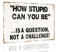 Playful Question Metal Sign - "A Question Not A Challenge" - Humorous Aluminum Wall Decor for Office & Home 8x12 Inch (2543)
