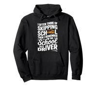 Playful School Bus Worker Joke for Daily Route Heroes Pullover Hoodie