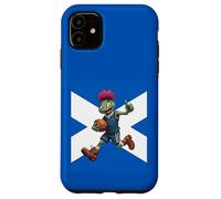 Playful Scottish Thistle Rugby Illustration Case for iPhone 11