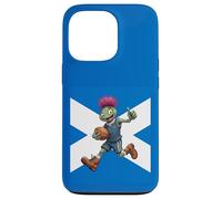 Playful Scottish Thistle Rugby Illustration Case for iPhone 13 Pro