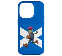 Playful Scottish Thistle Rugby Illustration Case for iPhone 14 Pro