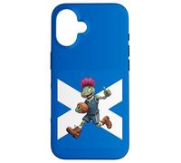 Playful Scottish Thistle Rugby Illustration Case for iPhone 16