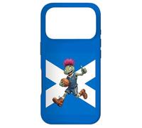 Playful Scottish Thistle Rugby Illustration Case for iPhone 17 Pro