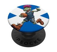 Playful Scottish Thistle Rugby Illustration PopSockets Adhesive PopGrip