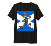 Playful Scottish Thistle Rugby Illustration Premium T-Shirt