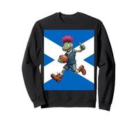 Playful Scottish Thistle Rugby Illustration Sweatshirt