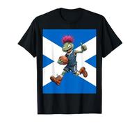 Playful Scottish Thistle Rugby Illustration T-Shirt