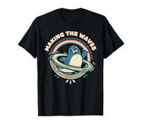 Playful Seal Making The Waves Retro Design T-Shirt