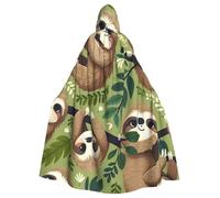 Playful-Sloth-Haven Adult Witch Hooded Cape, Halloween Costume Hooded Cloak