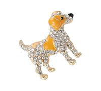 Playful Sparkling Dog Brooch Lovely Animal Pin Stylish Party Badge Alloy Texture For Party Dress Up And Present Giving Sparkling Dog Brooch