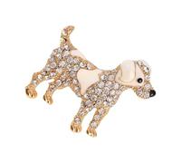 Playful Sparkling Dog Brooch Lovely Animal Pin Stylish Party Badge Alloy Texture For Party Dress Up And Present Giving Sparkling Dog Brooch