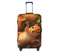 Playful Squirrel In Autumn Leaves Travel Luggage Covers - Elasticity Suitcase Covers Protector for Luggage 18-32 Inch