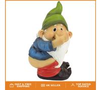 Stinky Garden Gnome Statue - 14cm Mooning Gnome for Playful Outdoor Charm