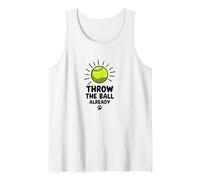 Playful Tennis Ball Dog Lover Quote Fun Pet Owner Gift Tank Top, Men, White, XXL
