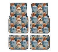 Playful Walrus Wonders 2 Pattern Waterproof Universal Fit Car Floor Mats Front and Rear Car Mats Fit for Automotive SUV Trucks Sedans Vans Set of 4