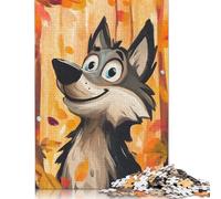 Playful Wolf Illustration Puzzles for Adults 1000 Pieces Puzzle for Adults And Teenager Family Game 1000pcs (75x50cm)