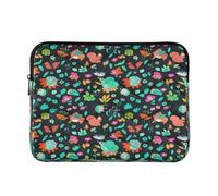 Playful Woodland Animals Colorful Laptop Sleeve Case, Protective Padded Laptop Sleeve 15.6 for Women