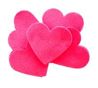 Playfully Ever After 5 inch Stiff Felt Hearts 12pc - Neon Pink
