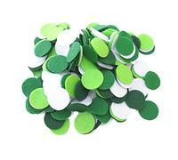 Playfully Ever After Green, Dark Green, Light Green & White Craft Felt Circles (1 Inch - 200pc)