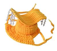 Playfulness Knitted Headwear Soft Winter Windproof Pet Warm Costume Hat for Themed Event and Pet Portraits Festive Costume Hat Colorful Knitted Breathable Wonderful for Seasonal Dress Up and Lovely