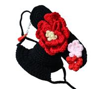 Playfulness Knitted Headwear Soft Winter Windproof Pet Warm Costume Hat for Themed Event and Pet Portraits Festive Costume Hat Colorful Knitted Breathable Wonderful for Seasonal Dress Up and Lovely