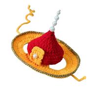 Playfulness Knitted Headwear Soft Winter Windproof Pet Warm Costume Hat for Themed Event and Pet Portraits Festive Costume Hat Colorful Knitted Breathable Wonderful for Seasonal Dress Up and Lovely