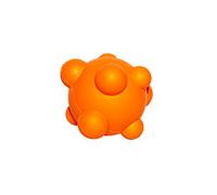 PlayfulSpirit Bumpy Bouncy Solid Rubber Ball - Great Chew Toy for Teething Puppies and Awesome Plaything for Smaller, Medium Size Dogs to Play, Catch and Fetch - Fun Games Guaranteed (Orange)