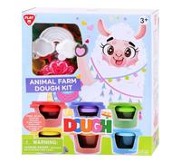 Playgo Clay Farm Animals Play Set - 6 Pots Colourful Clay