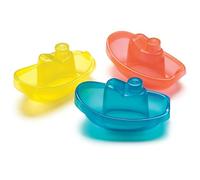 Playgro Bath Boats, Set of 3, BPA-, From 6 Months, Bright Baby Boats, Blue/Red/Yellow