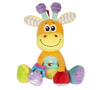 Playgro Soft Toy Giraffe, Learning Toy, From 0 Months, BPA Discovery Friend Giraffe, Orange/Multicoloured, 40155