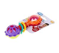 Playgro Spinning Rattle, From 3 Months, Twisting Barbell Rattle, Red/Purple, 40135