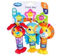 Playgro Tinkle Trio on the Go, With squeaking, rattling and tinkling Noises, From 0 Months, Multicoloured, 40193