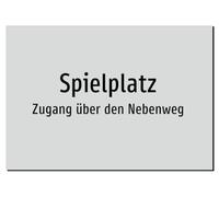Playground - Access via the Nebenweg - Sticker A5: 210 x 148 mm - Without Graphics, Only Text