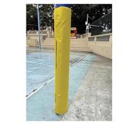 Playground/ Garage/ Basement Pole Padding Wrap Around, Portbale Reusable Waterproof Round Posts Pad(2" 3" 4" 5" 6" 7" 8" Id) for Metal/ Wood/ Concrete/ Cement Post Colum(Yellow,Dia 114mm (4 1/2in))