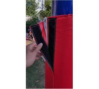 Playground Padding for Round Pole, 150cm Tall Basketball Hoop Pads Wrap Around Anti Collision, Commercial Post Protector Cover for Metal/Wood/Concrete Column(Red,Inner Dia 80mm)