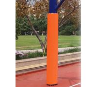 Playground Padding for Round Pole, 6ft Basketball Hoop Post Pads Wrap Around Anti Collision, Commercial Pillar Protector Cover for Metal/Wood/Concrete Column(Orange,Inner Dia 9 Inch)
