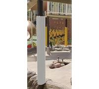 Playground Padding for Round Pole, 6ft Basketball Hoop Post Pads Wrap Around Anti Collision, Commercial Pillar Protector Cover for Metal/Wood/Concrete Column(White,Inner Dia 9 Inch)