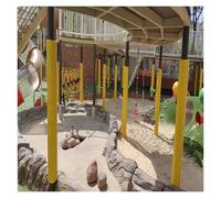 Playground Pole Protective Covers, Basketball Pole Covers, Suitable for Cylindrical Posts with Diameters Ranging From 60mm to 220mm(Yellow,114 mm diameter)