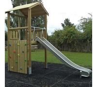 Playground Rubber Safety Grass Mat - 1M X 0.5M X 16mm - For Children's Swings, Slides, Trampolines