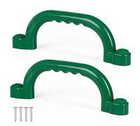Playground Safety Handles - Outdoor Green Grab Handle Bars, Tree House Accessories, for Backyard Playset and Playground Equipment Replacement Safety Parts for Monkey Bars, Jungle Gym, and More