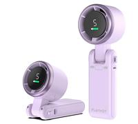 PlayHot Portable Handheld Turbo Fan, 5-Speed Personal Fans, 5000mAh Rechargeable Fans Up to 12 Hours, Weight only 0.6lb Small Fan, Hand/Neck/Desk Fan 3 IN 1, Beach Vacation Essentials(Purple)