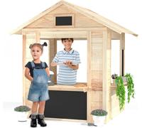 Playhouse Cafe Shop for Imaginative Roleplay - Wooden Playhouse Big Game Hunters Light Brown 140cm x 90cm