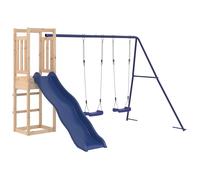 Playhouse Climbing Frame Kids Play with Slide Swings Solid Wood Pine vidaXL