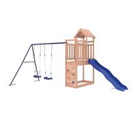Playhouse Climbing Frame Kids Play with Slide Swings Solid Wood Pine vidaXL