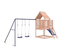 Playhouse Climbing Frame with Slide Ladder Swings Kids Solid Wood Pine vidaXL