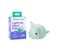 Playhouse MD Booger Buddy Nasal Aspirator Bulb, Narwhal - with LED Light for Babies & Toddlers - BPA-Free Snot Remover for Infant Stuffy Nose and Congestion Relief - Easy to Clean Design