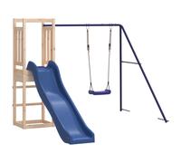 Playhouse Outdoor Climbing Frame Patio with Slide Swing Solid Wood Pine vidaXL